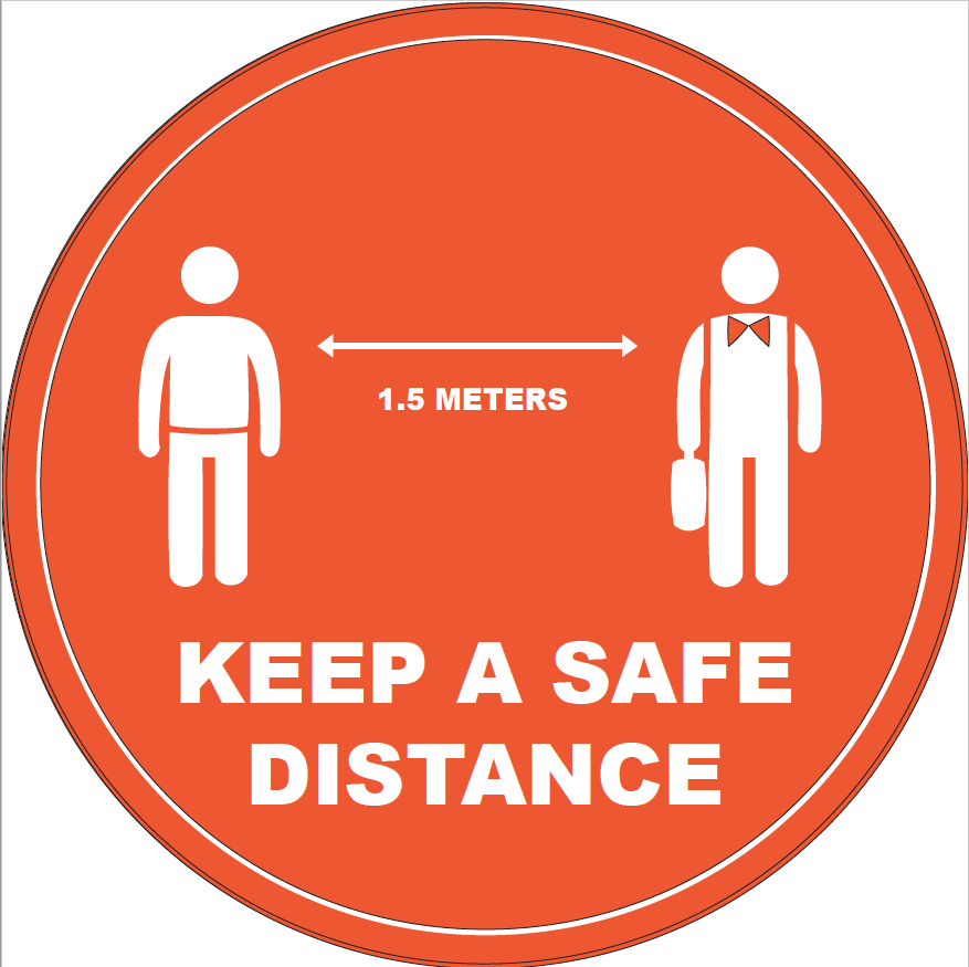 Keep A Safe Distance Jack Flash Signs